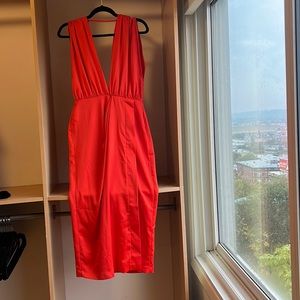 ASOS Ember Cinch Waist Wrap Dress with High Slit